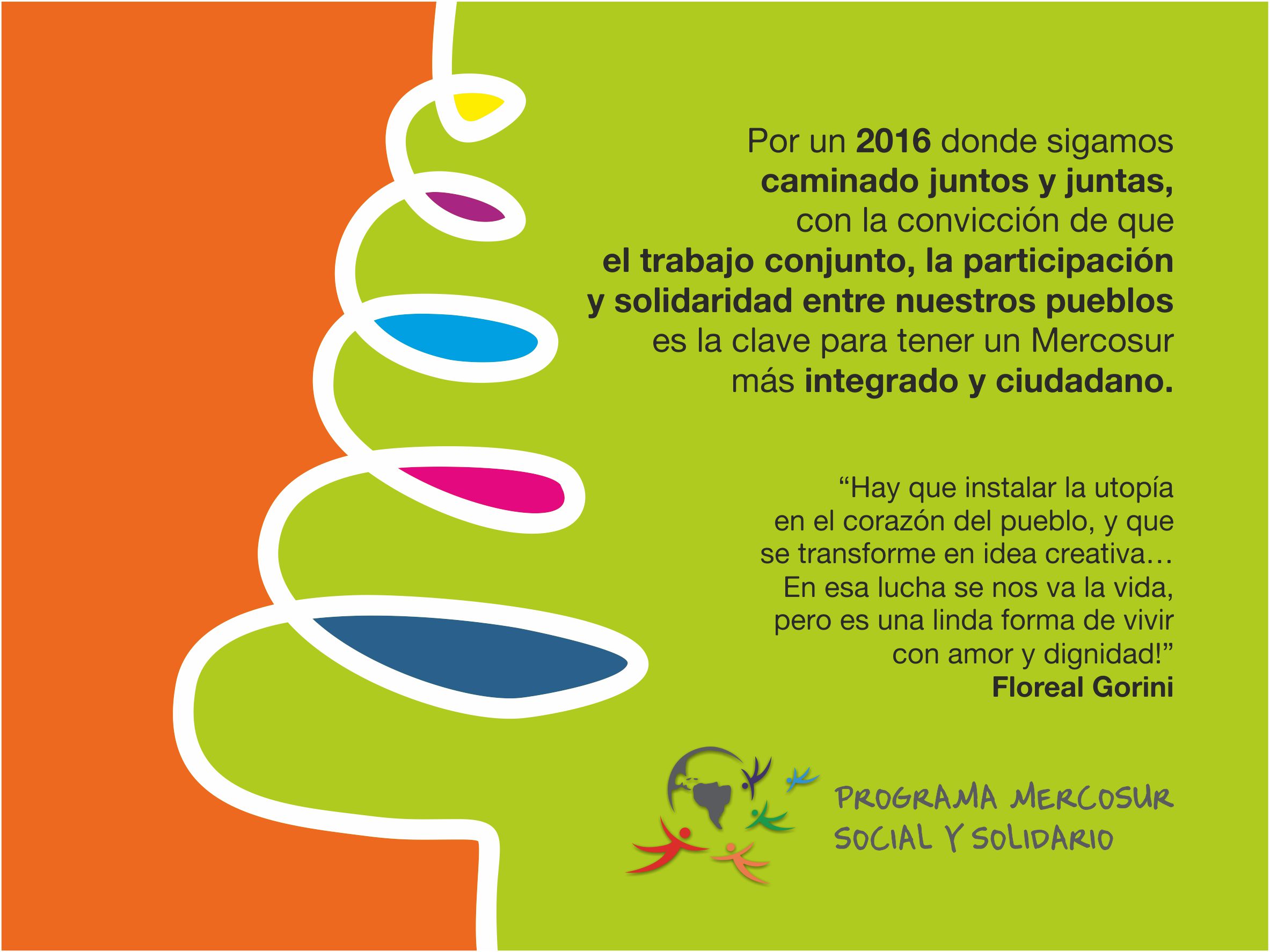 ¡El Programa Mercosur Social y Solidario les desea Felices Fiestas!