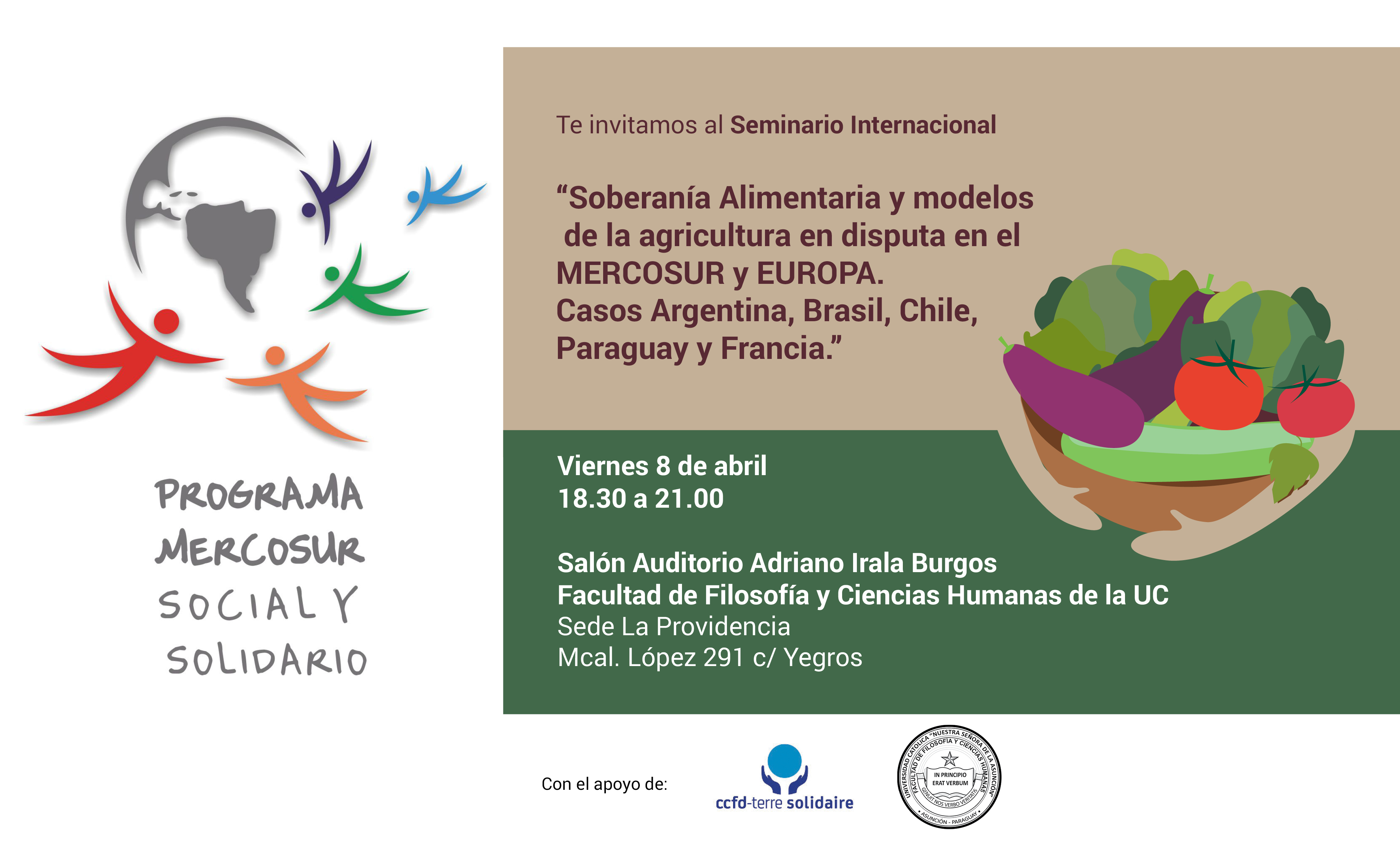 Seminario Internacional Soberanía Alimentaria y modelos de la agricultura en disputa en el MERCOSUR Y EUROPA