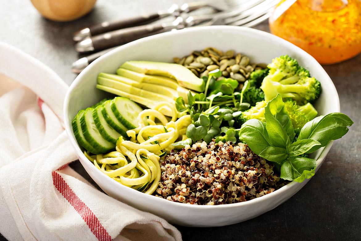 Vegan Quinoa and Avocado Fresh Salad