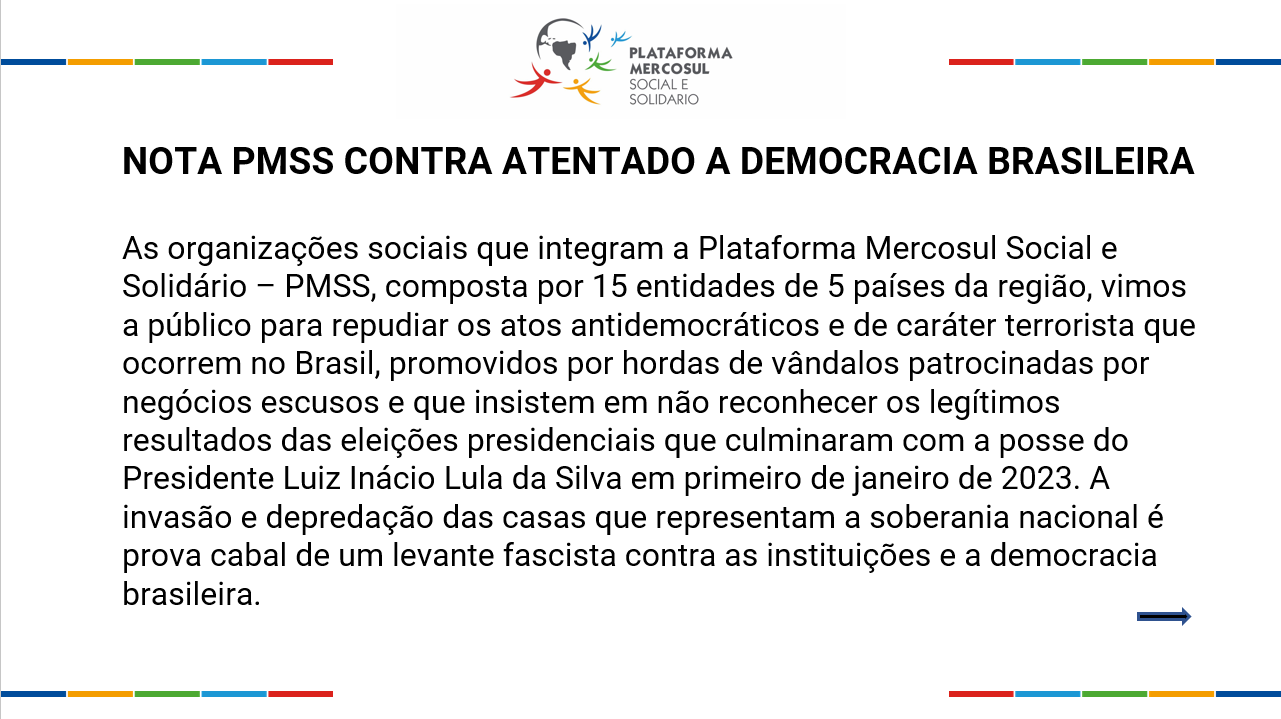 NOTA PMSS CONTRA ATENTADO A DEMOCRACIA BRASILEIRA